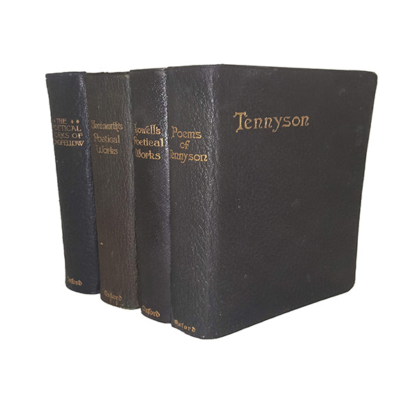 Poetry Collection - Wordsworth, Tennyson, Longfellow, Howell - Oxford, 1911-13 (4 Black Books)