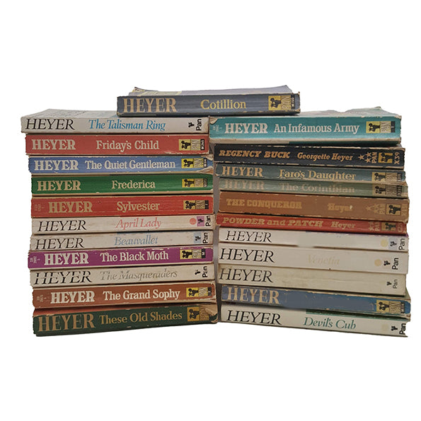 Georgette Heyer Vintage Pan Paperbacks, 1960s (21 Books)
