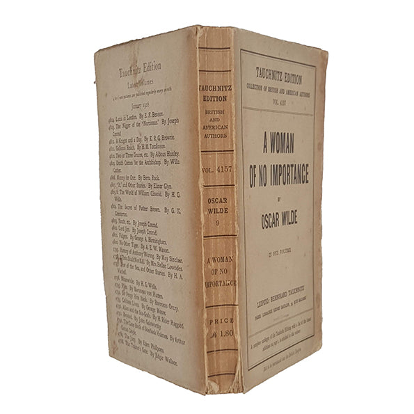 A Woman of No Importance by Oscar Wilde - Bernard Tauchnitz, 1909