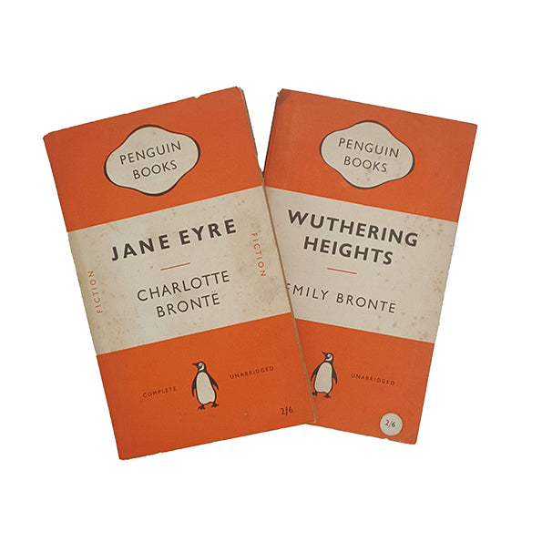 The Bronte Sisters Wuthering Heights &amp; Jane Eyre - Penguin, c.1950s (2 books)