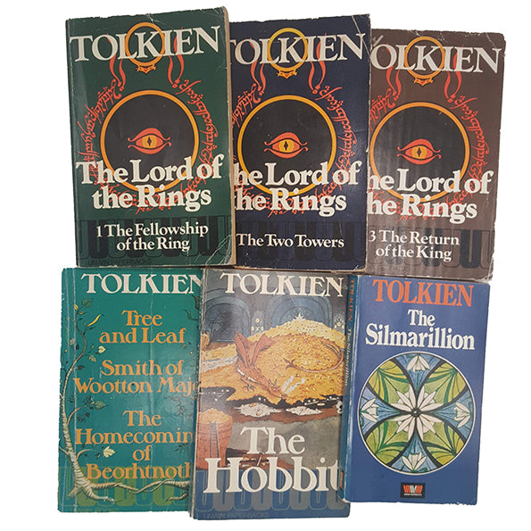 J. R. R. Tolkien's The Hobbit, The Lord of The Rings, The Silmarillion Etc. - 6 Unwin Paperbacks, c.1970s