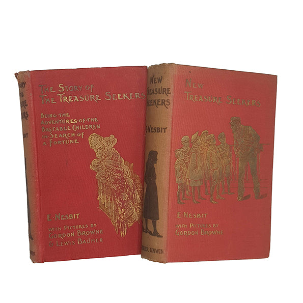 The Treasure Seekers &amp; New Treasure Seekers by E. Nesbit - T Fisher Unwin, 1912-17 (2 Books)