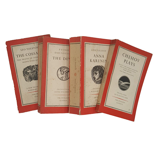 Anna Karenin, The Cossacks, The Devils &amp; Plays - Penguin Collection, 1960s (4 Books)