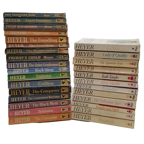 Georgette Heyer 29 Vintage Pan Paperbacks, 1960s (29 Books)