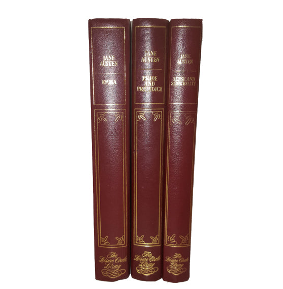 Jane Austen's Pride and Prejudice; Emma; Sense and Sensibility - Leisure Library (3 red Books)