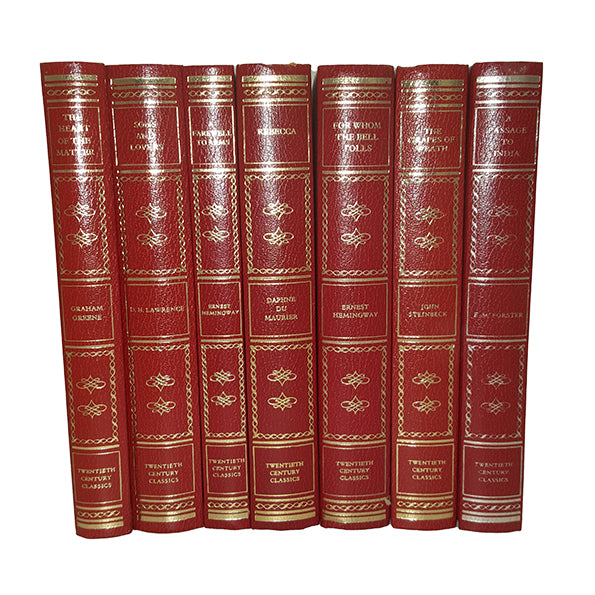 Red Classic Novels Collection - Vintage Faux Leather (7 Books)