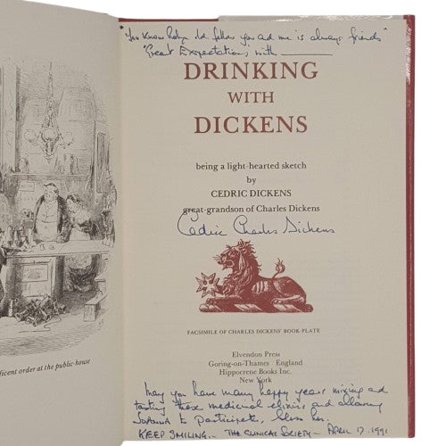 Drinking With Dickens by Cedric Dickens - Signed, 1983