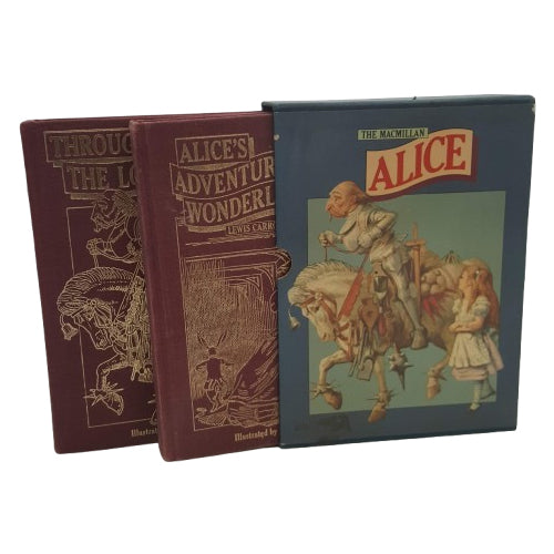 Alice’s Adventures in Wonderland and Through the Looking-Glass by Lewis Carroll - Macmillan, 1980 (2 Books in slipcase)