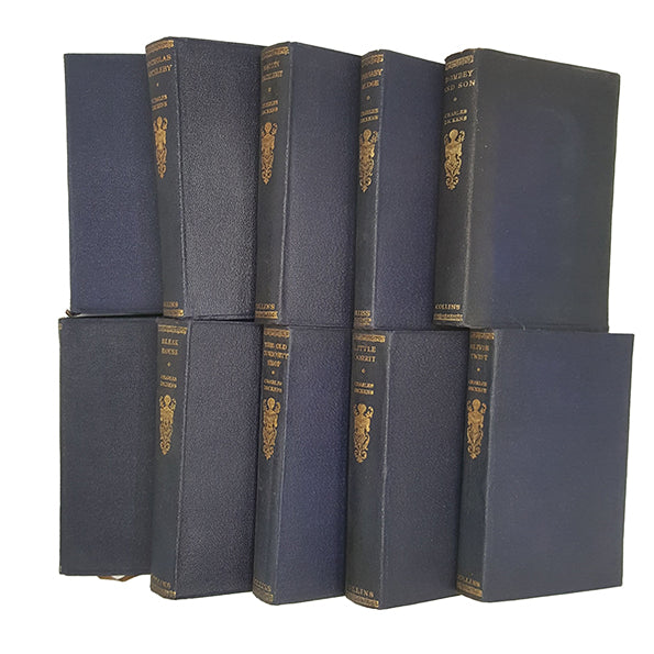 Charles Dickens Collected Works - Collins, c.1930s (10 Blue Books)