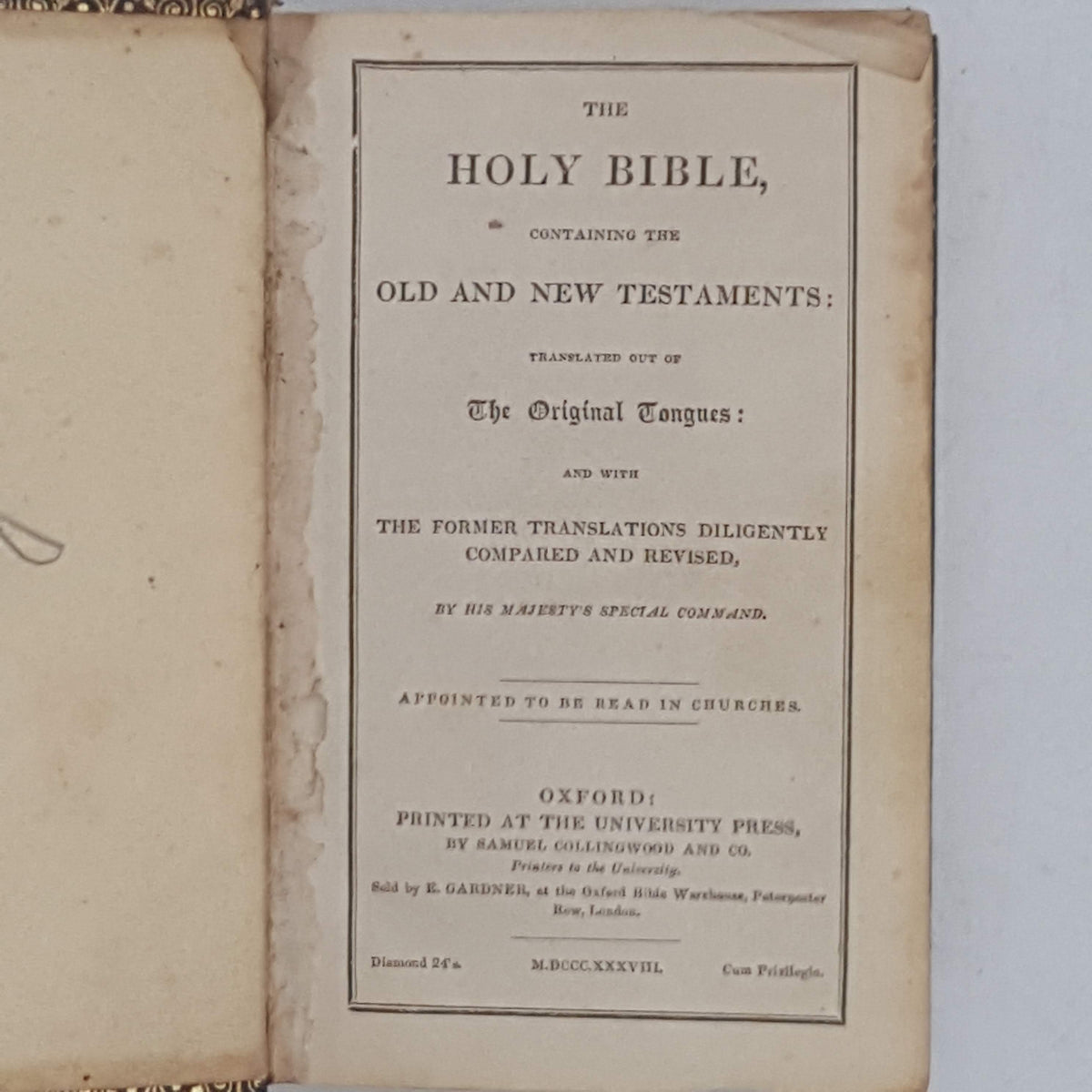 The Holy Bible - Oxford, 1838