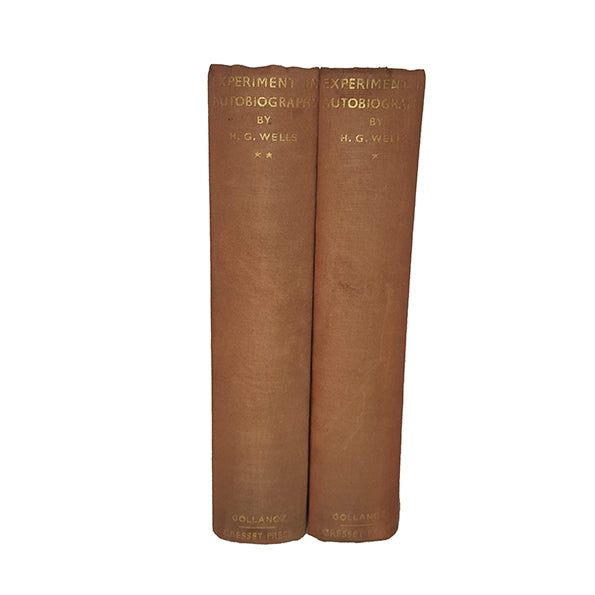 H. G. Wells' Experiment in Autobiography, Vol. I &amp; II - Gollancz, 1934 (2 Books)