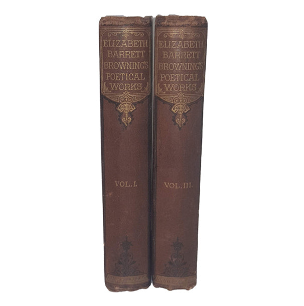 The Poetical Works of Elizabeth Barrett Browning, Volume I and Volume III - Smith Elder &amp; Co, 1880 (2 Books)