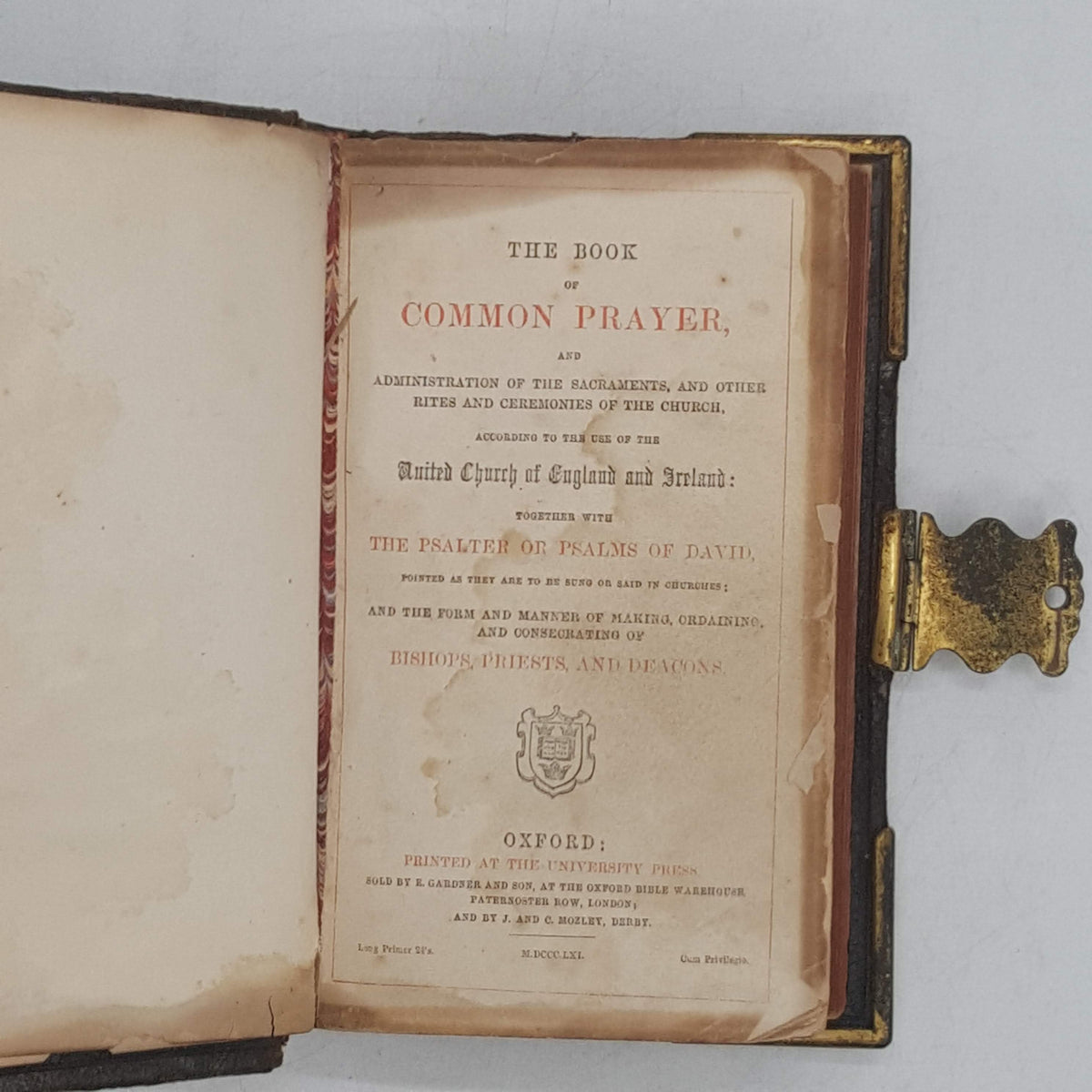 The Book of Common Prayer - Oxford, 1861