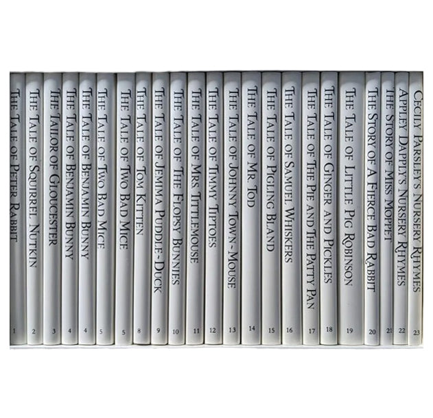 Beatrix Potter’s The Peter Rabbit Books (Full Set) - 23 WHITE DUST-JACKET Books