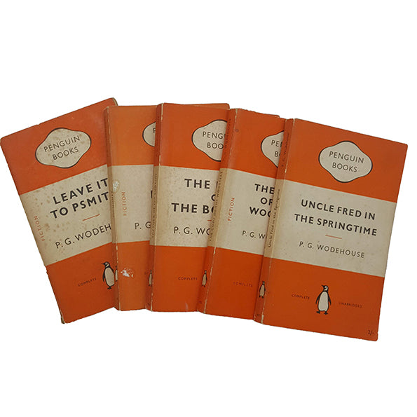 P. G. Wodehouse Vintage Penguin Book Collection, 1950s (5 Books)