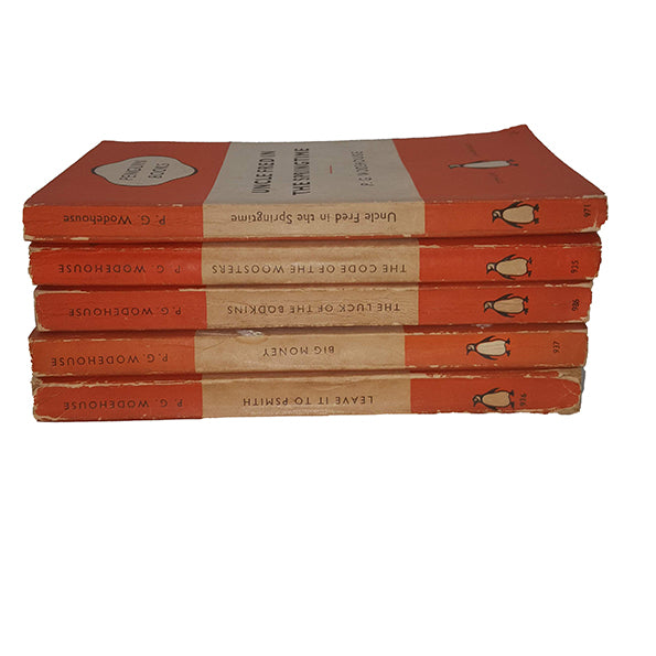 P. G. Wodehouse Vintage Penguin Book Collection, 1950s (5 Books)