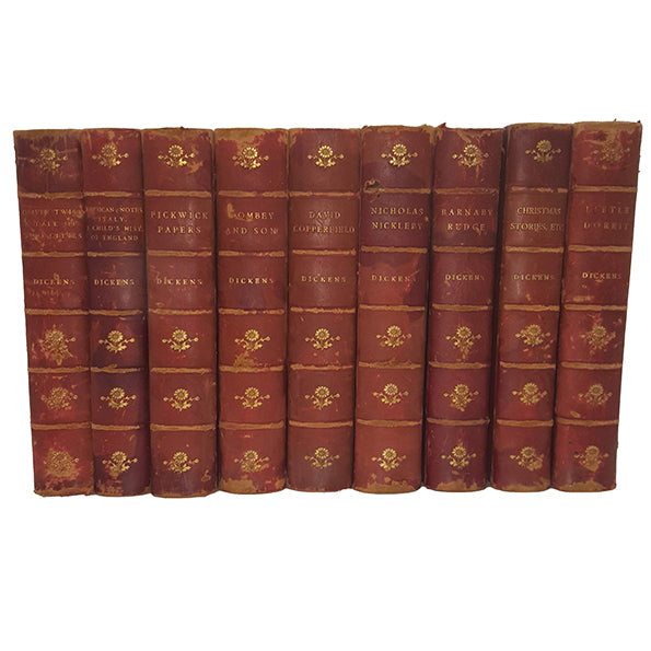 Charles Dickens Illustrated Complete Works - 16 Leatherbound Books, 1893