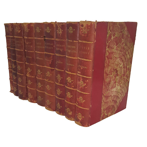 Charles Dickens Illustrated Complete Works - 16 Leatherbound Books, 1893