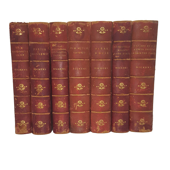 Charles Dickens Illustrated Complete Works - 16 Leatherbound Books, 1893