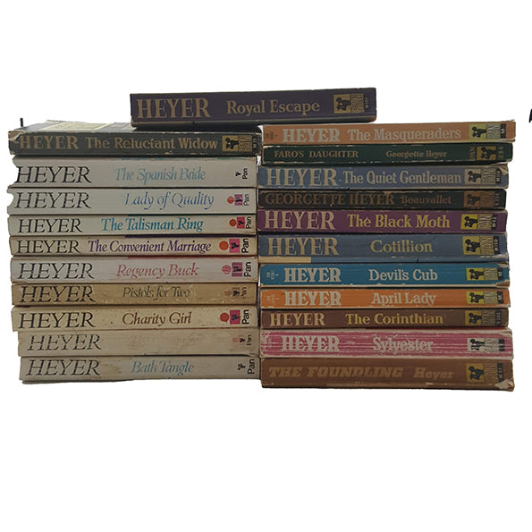 Georgette Heyer Vintage Pan Paperbacks, 1960s (22 Books)