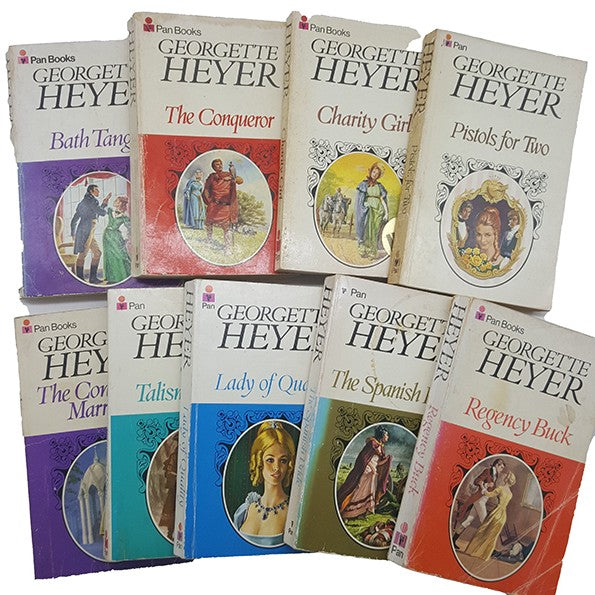 Georgette Heyer Vintage Pan Paperbacks, 1960s (22 Books)
