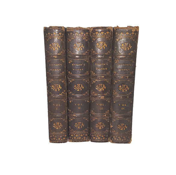 The Poetical Works of Lord Byron Volumes I-IV, 1829 (4 Books)