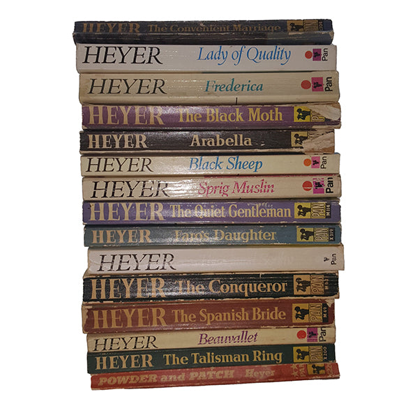 Georgette Heyer Vintage Pan Paperbacks, 1960s (15 Books)