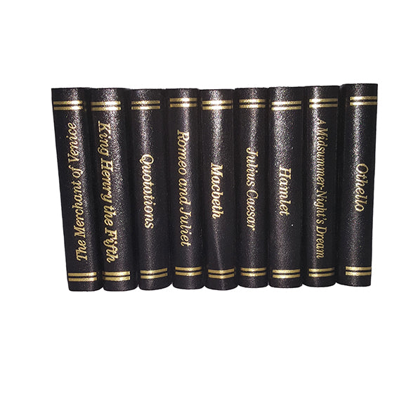 Shakespeare Miniature Book Collection, (9 Black Books)