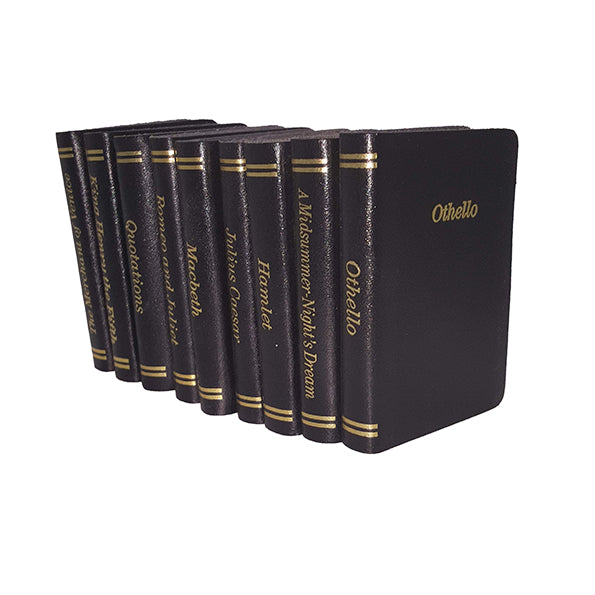 Shakespeare Miniature Book Collection, (9 Black Books)