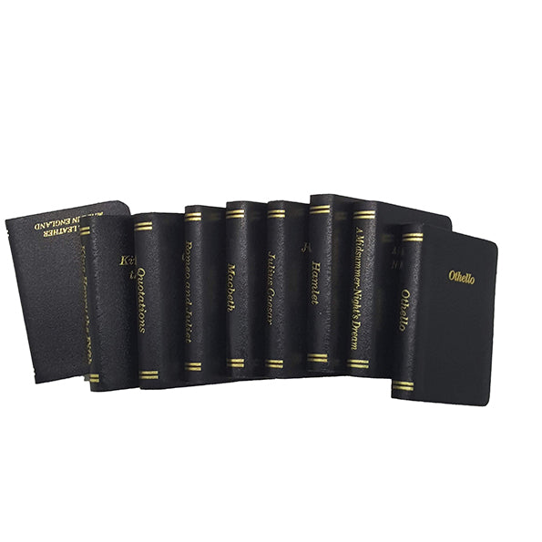 Shakespeare Miniature Book Collection, (9 Black Books)