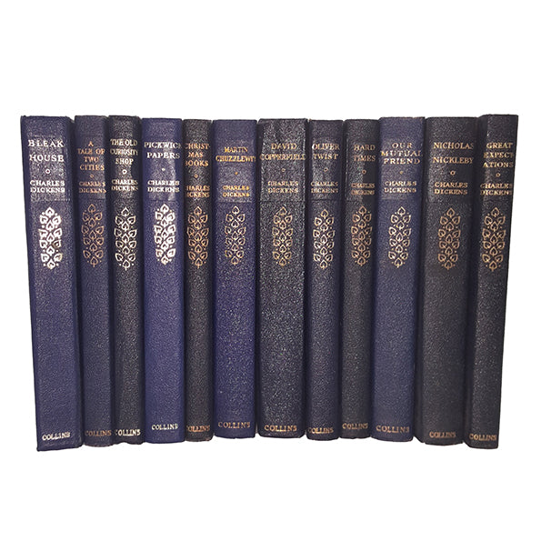 Charles Dickens' Collected Works - Collins, c1969 (12 Blue Books)