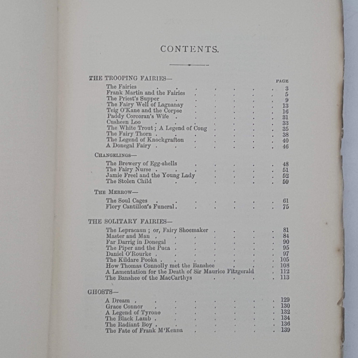 Fairy and Folk Tales of the Irish Peasantry edited by W. B. Yeats - 1st Ed. 1888