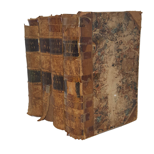 Charles Dickens 4 Illustrated Leather-bound Books - Chapman and Hall, 1845 (4 Books)