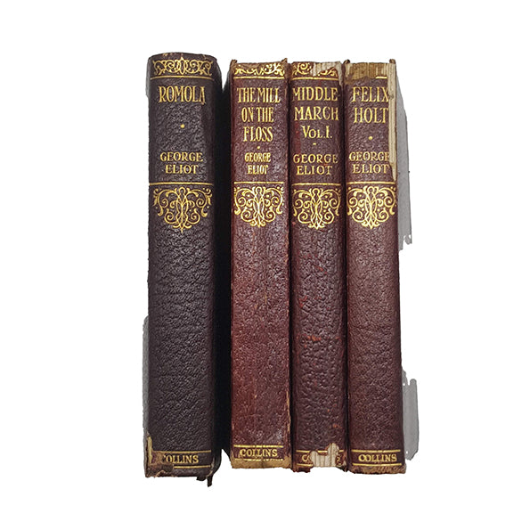 George Eliot Collected Works - 4 Red Leather Books
