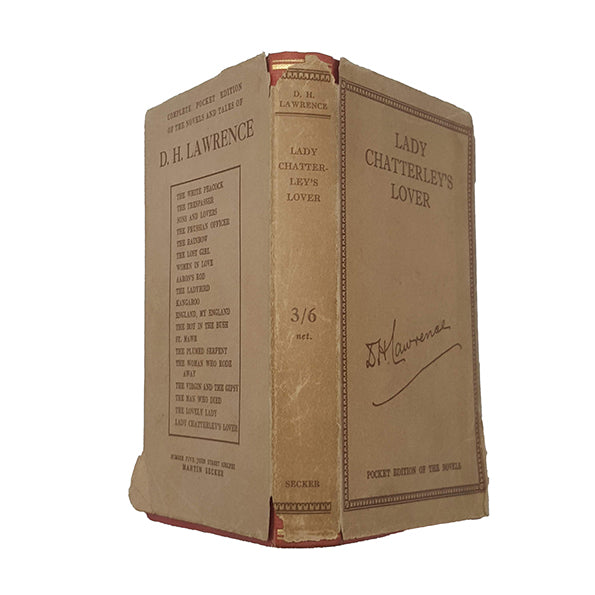 Lady Chatterley's Lover by D. H. Lawrence - Secker, 1934