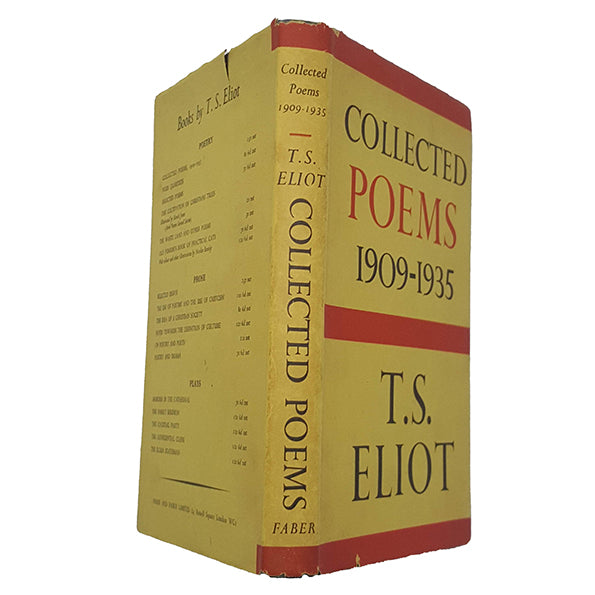 Collected Poems 1909-1935 by T.S. Eliot - Faber, 1959