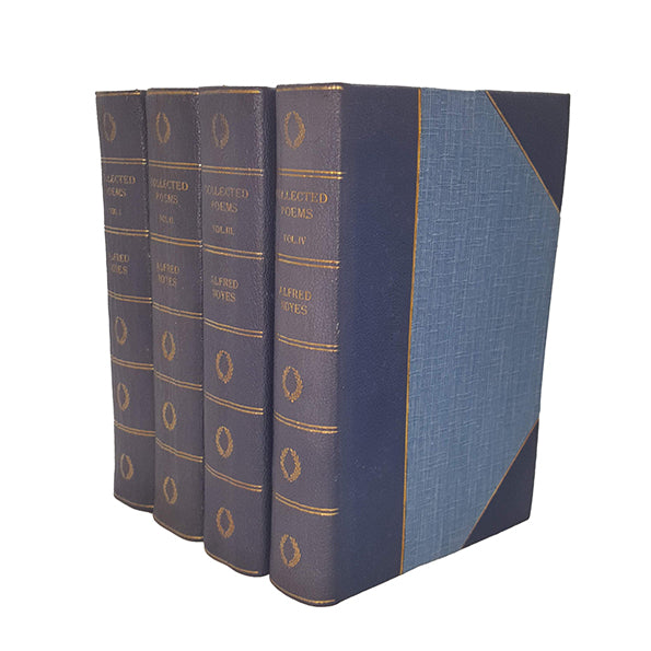 Poems by Alfred Noyes I-IV (4 Leatherbound Books)