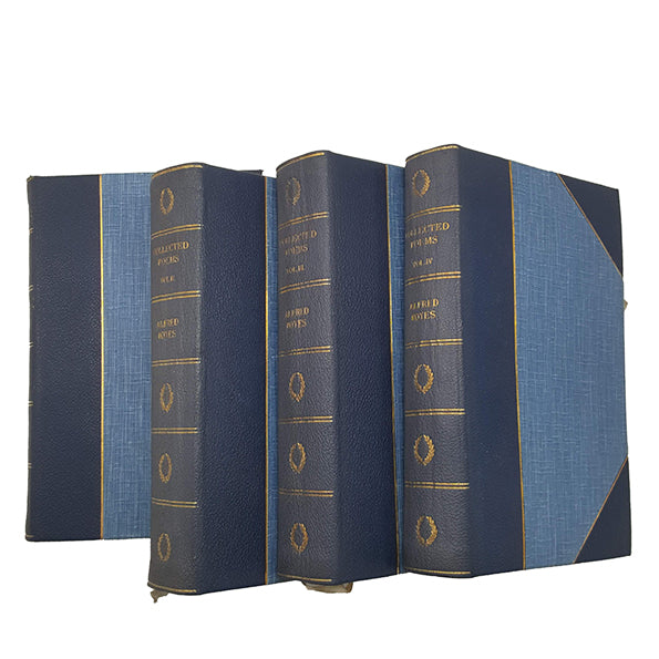 Poems by Alfred Noyes I-IV (4 Leatherbound Books)