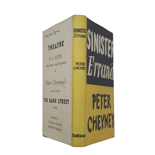 Sinister Errand by Peter Cheyney - 1st edition, Collins, 1947