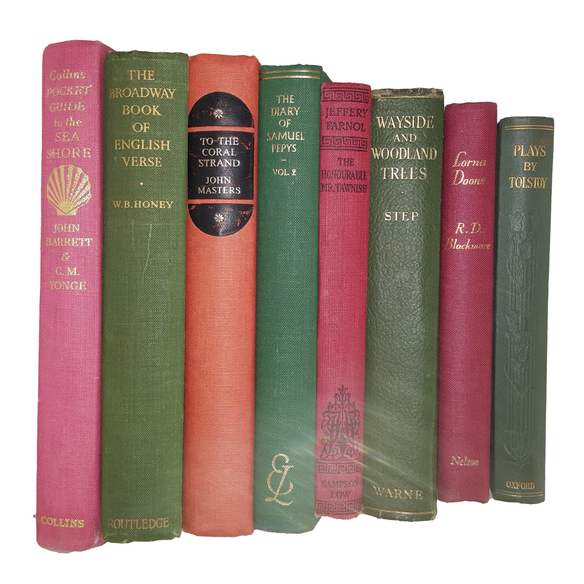 Books by the Foot: Vintage Pink &amp; Green
