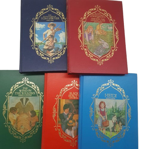 Tom Sawyer, Alice in Wonderland, Black Beauty, Heidi, Wind in the Willows (5 Books)