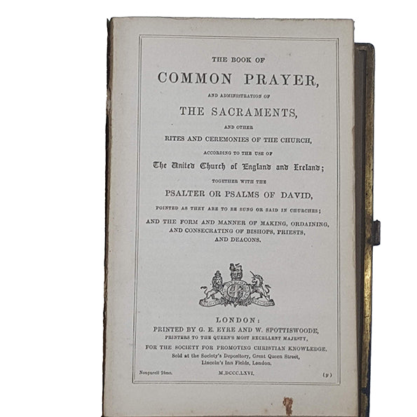The Holy Bible With The Book of Common Prayer - Eyre &amp; Spottiswoode, 1866