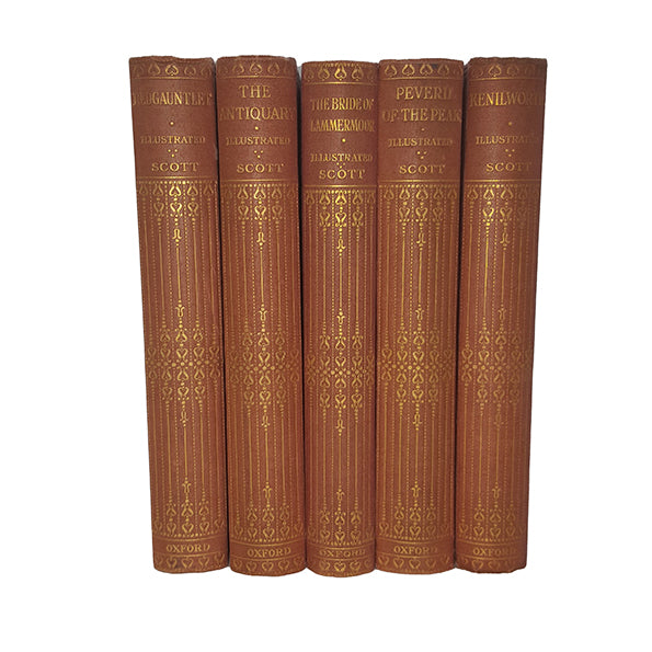 Walter Scott Collected Works - Oxford, 1912, Illustrated (5 Books)