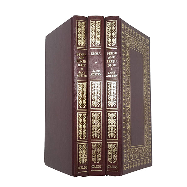 Jane Austen's Pride and Prejudice; Emma; Sense and Sensibility - Collins, c.1980 (3 red Books)