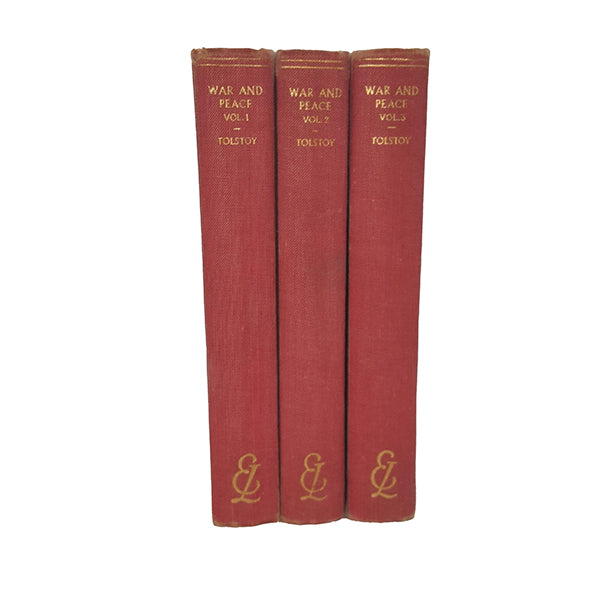Leo Tolstoy's War and Peace Vols 1-3 - Everyman/Dent, 1958 (3 Books)