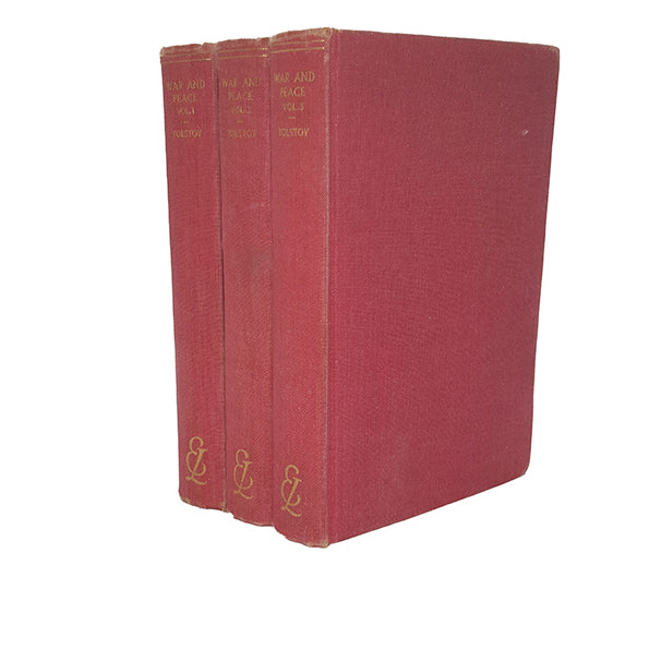 Leo Tolstoy's War and Peace Vols 1-3 - Everyman/Dent, 1958 (3 Books)
