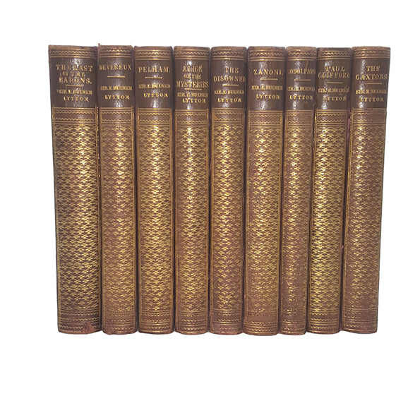 Lord Lytton Collected Works - Chapman &amp; Hall, 1851 (17 Leatherbound Books)