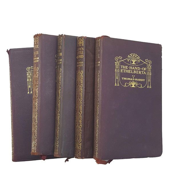 Thomas Hardy Leather Books (5 Books) Macmillan, c1928