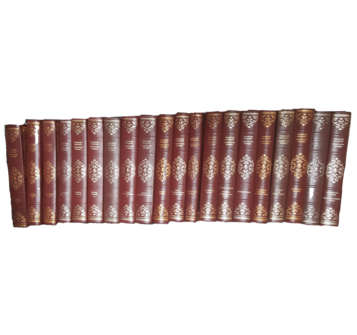 Charles Dickens' Collected Works - Leather Centennial Editions, c1970s (20 Books)