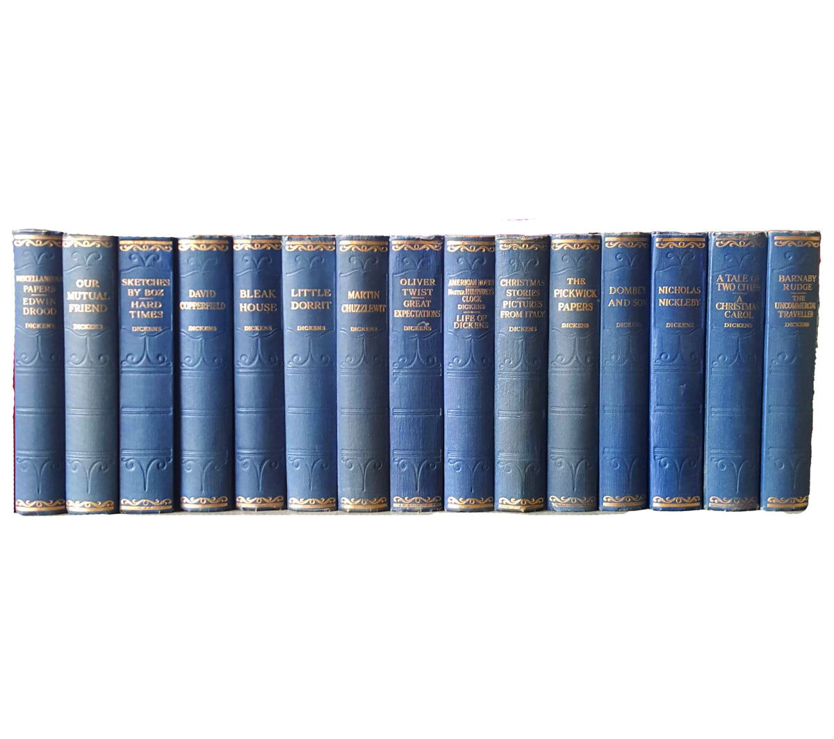 Charles Dickens 15 Blue Books - Hazell, Watson &amp; Viney